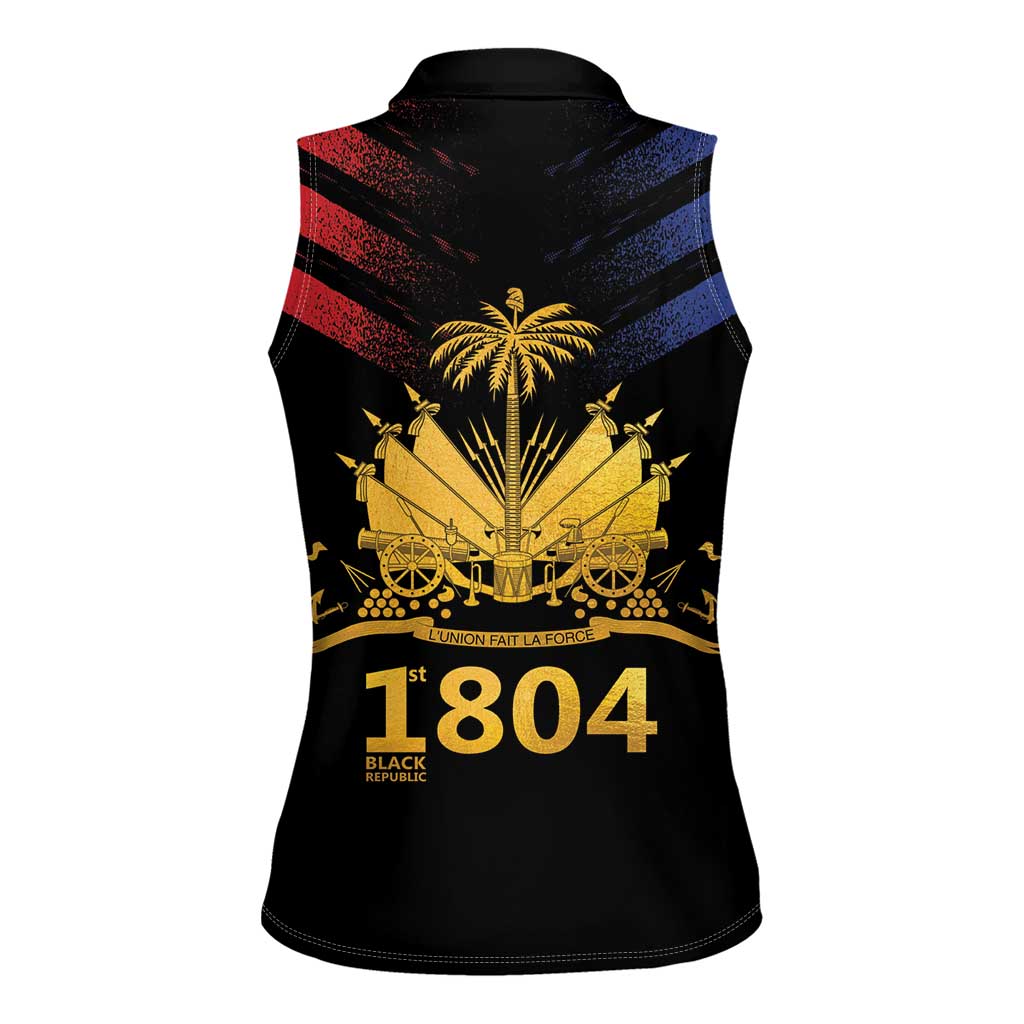 Haiti Independence Day Women Sleeveless Polo Shirt The First Black Republic Since 1804 - Wonder Print Shop