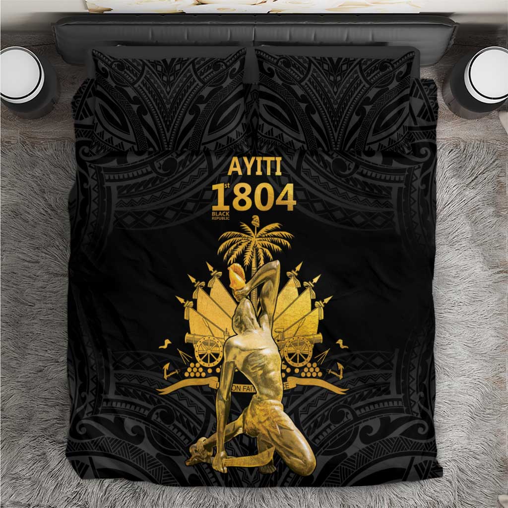 Haitian Negre Marron 1804 Bedding Set Black Polynesian Pattern LT9 - Wonder Print Shop