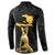 Haitian Negre Marron 1804 Button Sweatshirt Black Polynesian Pattern LT9 - Wonder Print Shop