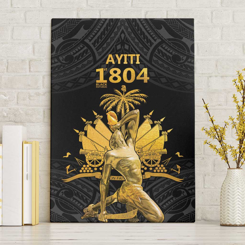 Haitian Negre Marron 1804 Canvas Wall Art Black Polynesian Pattern LT9 - Wonder Print Shop