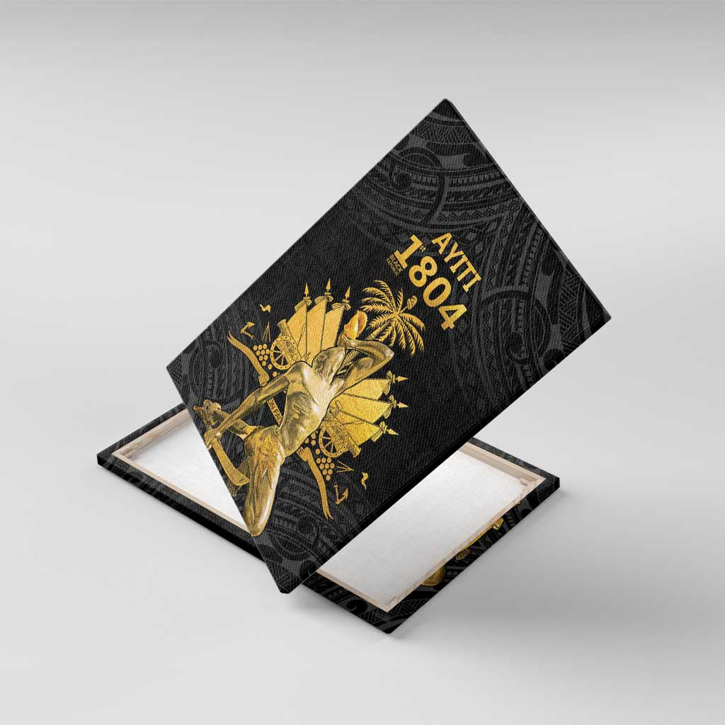 Haitian Negre Marron 1804 Canvas Wall Art Black Polynesian Pattern LT9 - Wonder Print Shop