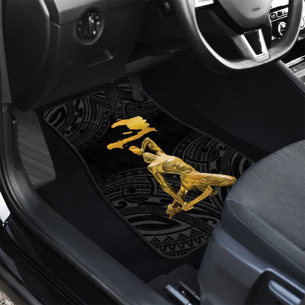 Haitian Negre Marron 1804 Car Mats Black Polynesian Pattern LT9 - Wonder Print Shop