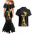 Haitian Negre Marron 1804 Couples Matching Mermaid Dress and Hawaiian Shirt Black Polynesian Pattern LT9 - Wonder Print Shop