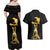 Haitian Negre Marron 1804 Couples Matching Off Shoulder Maxi Dress and Hawaiian Shirt Black Polynesian Pattern LT9 - Wonder Print Shop