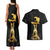 Haitian Negre Marron 1804 Couples Matching Tank Maxi Dress and Hawaiian Shirt Black Polynesian Pattern LT9 - Wonder Print Shop