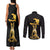 Haitian Negre Marron 1804 Couples Matching Tank Maxi Dress and Long Sleeve Button Shirt Black Polynesian Pattern LT9 - Wonder Print Shop