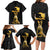Haitian Negre Marron 1804 Family Matching Long Sleeve Bodycon Dress and Hawaiian Shirt Black Polynesian Pattern LT9 - Wonder Print Shop