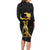 Haitian Negre Marron 1804 Family Matching Long Sleeve Bodycon Dress and Hawaiian Shirt Black Polynesian Pattern LT9 - Wonder Print Shop