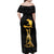 Haitian Negre Marron 1804 Family Matching Off Shoulder Maxi Dress and Hawaiian Shirt Black Polynesian Pattern LT9 - Wonder Print Shop