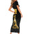 Haitian Negre Marron 1804 Family Matching Short Sleeve Bodycon Dress and Hawaiian Shirt Black Polynesian Pattern - Wonder Print Shop