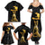 Haitian Negre Marron 1804 Family Matching Summer Maxi Dress and Hawaiian Shirt Black Polynesian Pattern - Wonder Print Shop