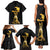 Haitian Negre Marron 1804 Family Matching Tank Maxi Dress and Hawaiian Shirt Black Polynesian Pattern - Wonder Print Shop