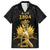 Haitian Negre Marron 1804 Family Matching Tank Maxi Dress and Hawaiian Shirt Black Polynesian Pattern - Wonder Print Shop