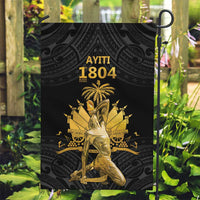 Haitian Negre Marron 1804 Garden Flag Black Polynesian Pattern - Wonder Print Shop