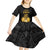 Haitian Negre Marron 1804 Kid Short Sleeve Dress Black Polynesian Pattern - Wonder Print Shop