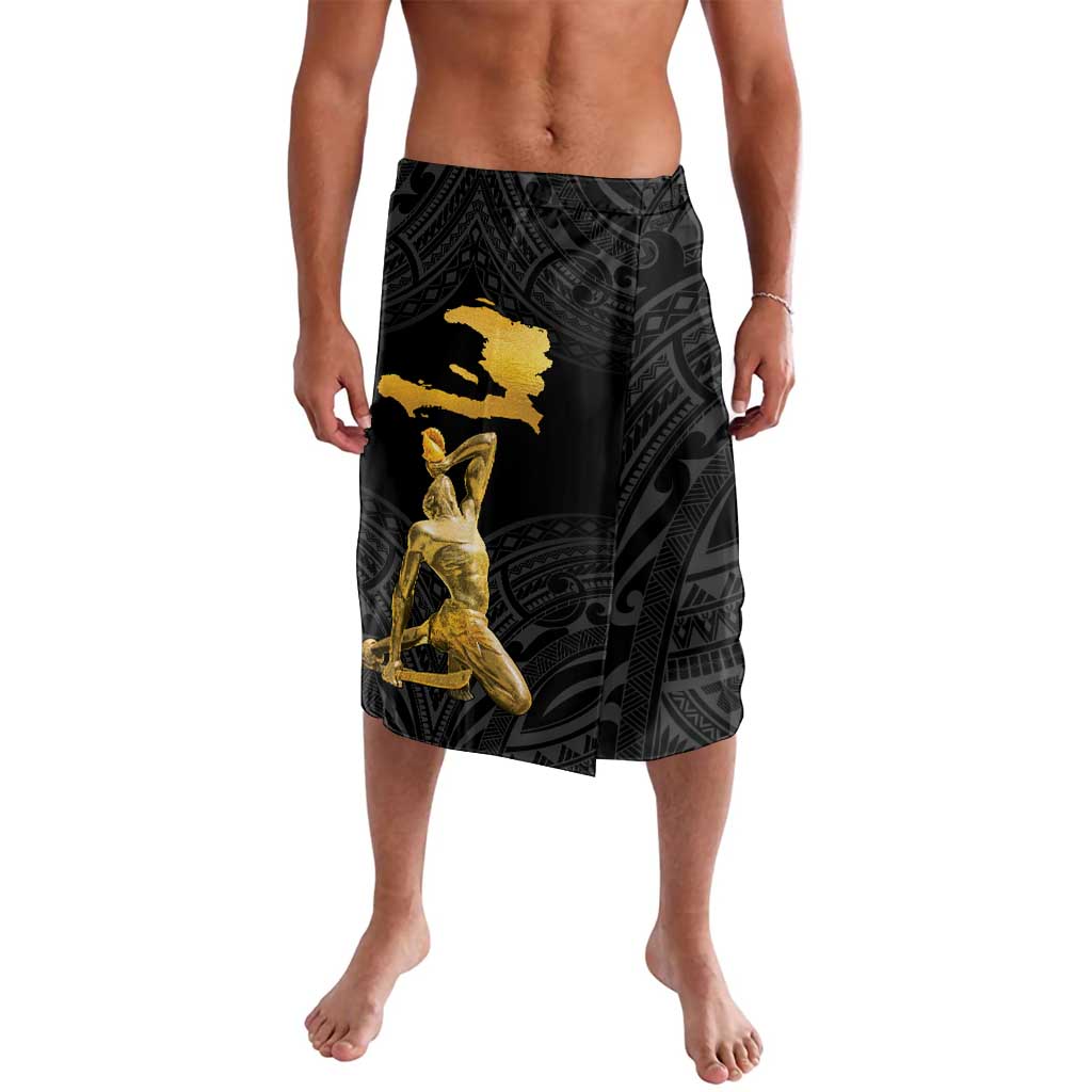 Haitian Negre Marron 1804 Lavalava Black Polynesian Pattern - Wonder Print Shop