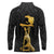 Haitian Negre Marron 1804 Long Sleeve Polo Shirt Black Polynesian Pattern - Wonder Print Shop
