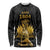 Haitian Negre Marron 1804 Long Sleeve Shirt Black Polynesian Pattern - Wonder Print Shop