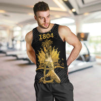 Haitian Negre Marron 1804 Men Tank Top Black Polynesian Pattern - Wonder Print Shop