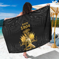 Haitian Negre Marron 1804 Sarong Black Polynesian Pattern - Wonder Print Shop
