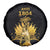 Haitian Negre Marron 1804 Spare Tire Cover Black Polynesian Pattern - Wonder Print Shop