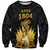Haitian Negre Marron 1804 Sweatshirt Black Polynesian Pattern - Wonder Print Shop
