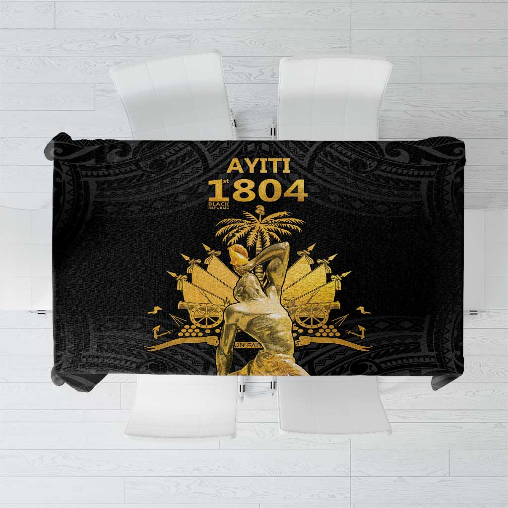 Haitian Negre Marron 1804 Tablecloth Black Polynesian Pattern - Wonder Print Shop