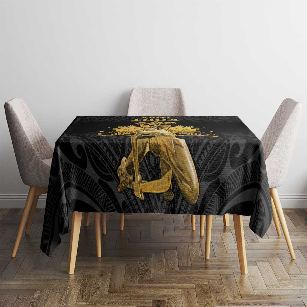 Haitian Negre Marron 1804 Tablecloth Black Polynesian Pattern - Wonder Print Shop