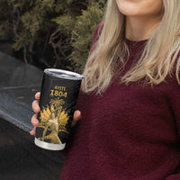 Haitian Negre Marron 1804 Tumbler Cup Black Polynesian Pattern - Wonder Print Shop