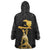 Haitian Negre Marron 1804 Wearable Blanket Hoodie Black Polynesian Pattern - Wonder Print Shop