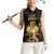 Haitian Negre Marron 1804 Women Sleeveless Polo Shirt Black Polynesian Pattern - Wonder Print Shop