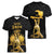 Haitian Negre Marron 1804 Women V-Neck T-Shirt Black Polynesian Pattern - Wonder Print Shop