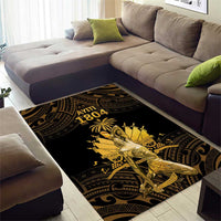 Haitian Negre Marron 1804 Area Rug Gold Polynesian Pattern LT9 - Wonder Print Shop