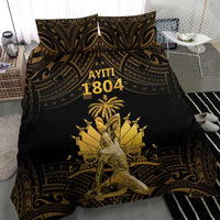 Haitian Negre Marron 1804 Bedding Set Gold Polynesian Pattern LT9 - Wonder Print Shop