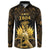 Haitian Negre Marron 1804 Button Sweatshirt Gold Polynesian Pattern LT9 - Wonder Print Shop