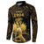 Haitian Negre Marron 1804 Button Sweatshirt Gold Polynesian Pattern LT9 - Wonder Print Shop
