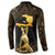 Haitian Negre Marron 1804 Button Sweatshirt Gold Polynesian Pattern LT9 - Wonder Print Shop