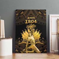 Haitian Negre Marron 1804 Canvas Wall Art Gold Polynesian Pattern LT9 - Wonder Print Shop