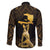 Haitian Negre Marron 1804 Family Matching Long Sleeve Bodycon Dress and Hawaiian Shirt Gold Polynesian Pattern LT9 - Wonder Print Shop