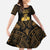 Haitian Negre Marron 1804 Family Matching Off Shoulder Maxi Dress and Hawaiian Shirt Gold Polynesian Pattern LT9 - Wonder Print Shop