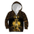 Haitian Negre Marron 1804 Kid Hoodie Gold Polynesian Pattern - Wonder Print Shop