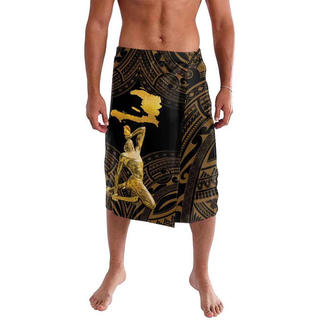 Haitian Negre Marron 1804 Lavalava Gold Polynesian Pattern - Wonder Print Shop