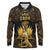 Haitian Negre Marron 1804 Long Sleeve Polo Shirt Gold Polynesian Pattern - Wonder Print Shop