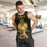 Haitian Negre Marron 1804 Men Tank Top Gold Polynesian Pattern - Wonder Print Shop