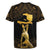 Haitian Negre Marron 1804 Rugby Jersey Gold Polynesian Pattern - Wonder Print Shop