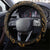 Haitian Negre Marron 1804 Steering Wheel Cover Gold Polynesian Pattern - Wonder Print Shop