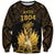 Haitian Negre Marron 1804 Sweatshirt Gold Polynesian Pattern - Wonder Print Shop