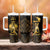 Haitian Negre Marron 1804 Tumbler With Handle Gold Polynesian Pattern - Wonder Print Shop
