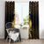 Haitian Negre Marron 1804 Window Curtain Gold Polynesian Pattern - Wonder Print Shop