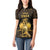 Haitian Negre Marron 1804 Women Polo Shirt Gold Polynesian Pattern - Wonder Print Shop